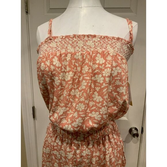 Faherty Renata Jumpsuit Coral Nusa Floral Pink Size S NWT! $178 Removable Straps - Picture 3 of 11